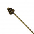 Fancy Head Pin - Design 1 - Antique Brass - 55mm