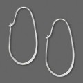Sterling Silver Oval Earwire - 1 Pair