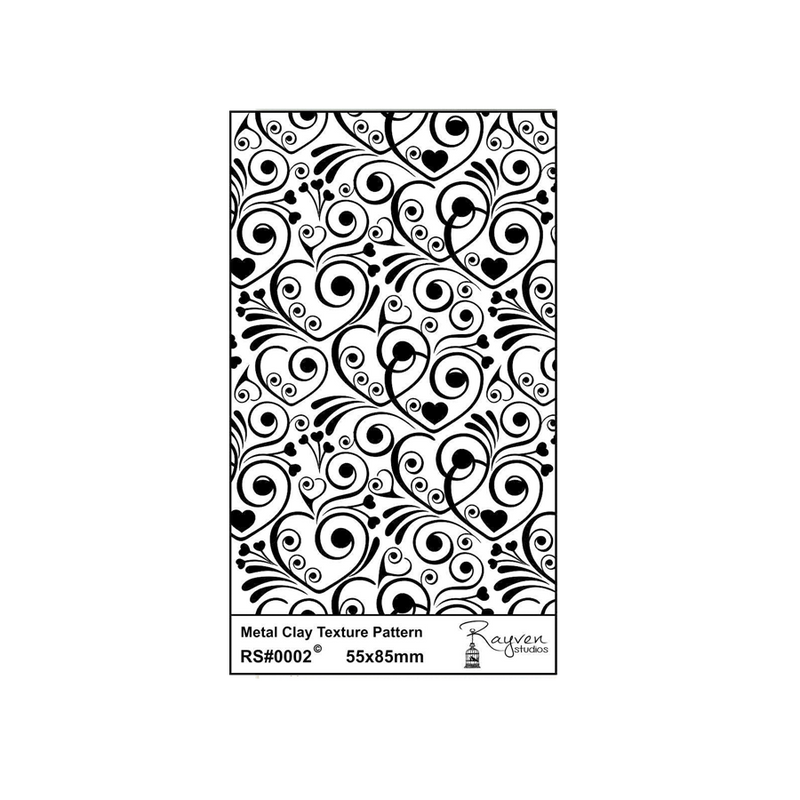 RS Laser Texture Paper - Twirl Hearts