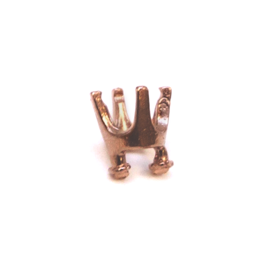 Embeddable Round Prong Setting - Copper - 4mm *Pack of 20* - *TARNISHED*