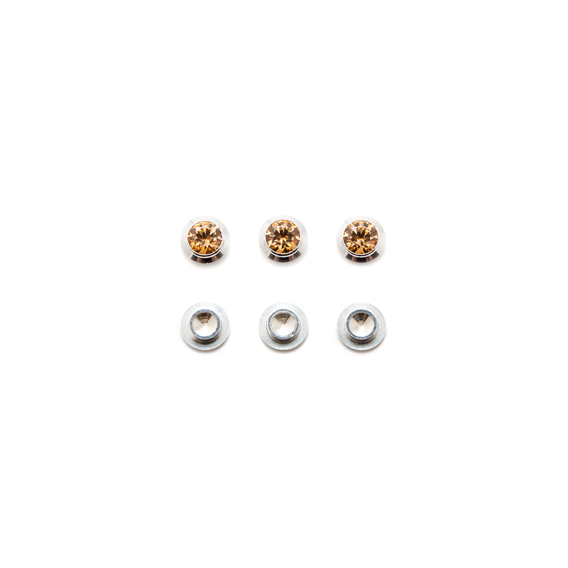 4mm Amber Cubic Zirconia Gemstones