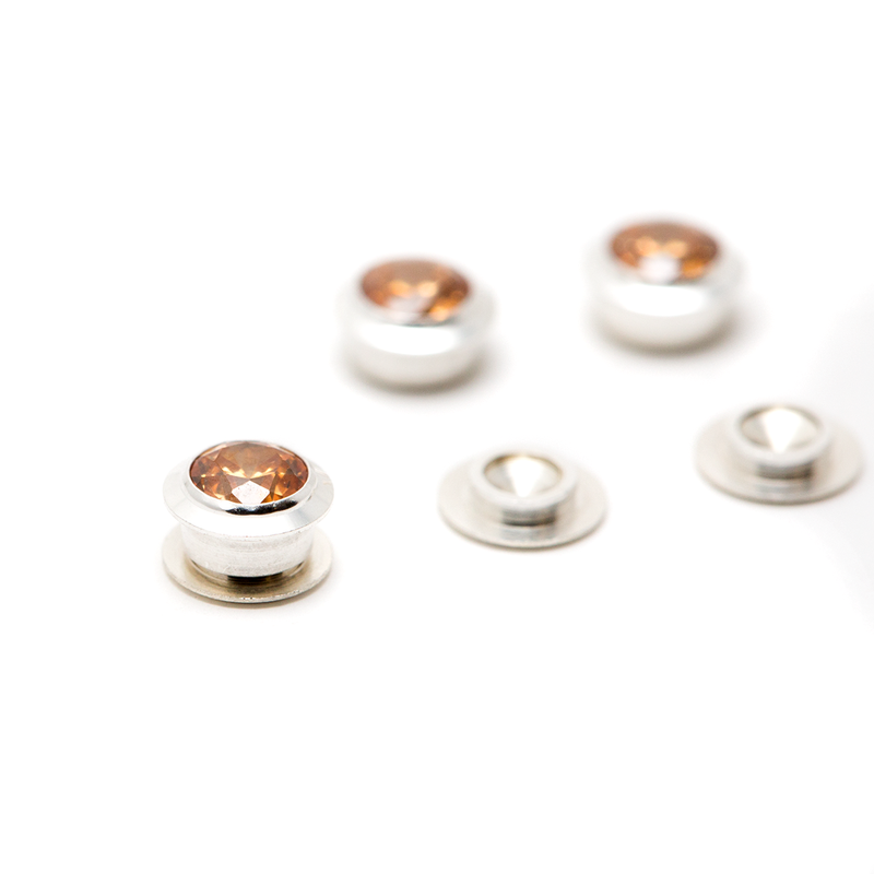4mm Amber Cubic Zirconia Gemstones