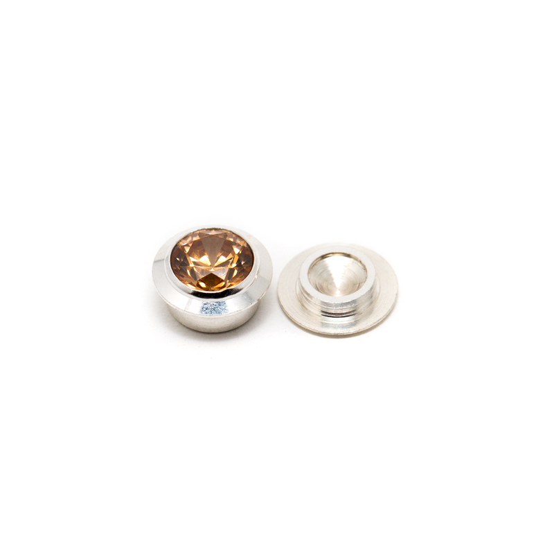 4mm Amber Cubic Zirconia Gemstones