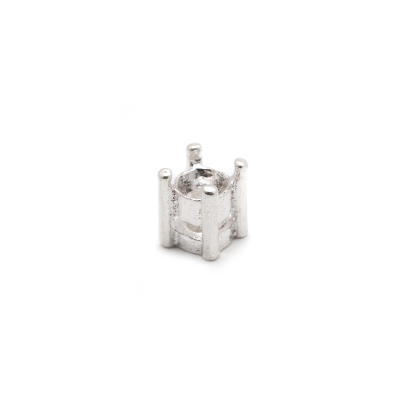 Fine Silver Prong Setting - Round - 3mm