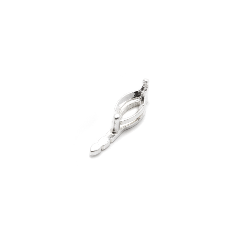 Fine Silver Prong Setting - Marquise - With Side Post