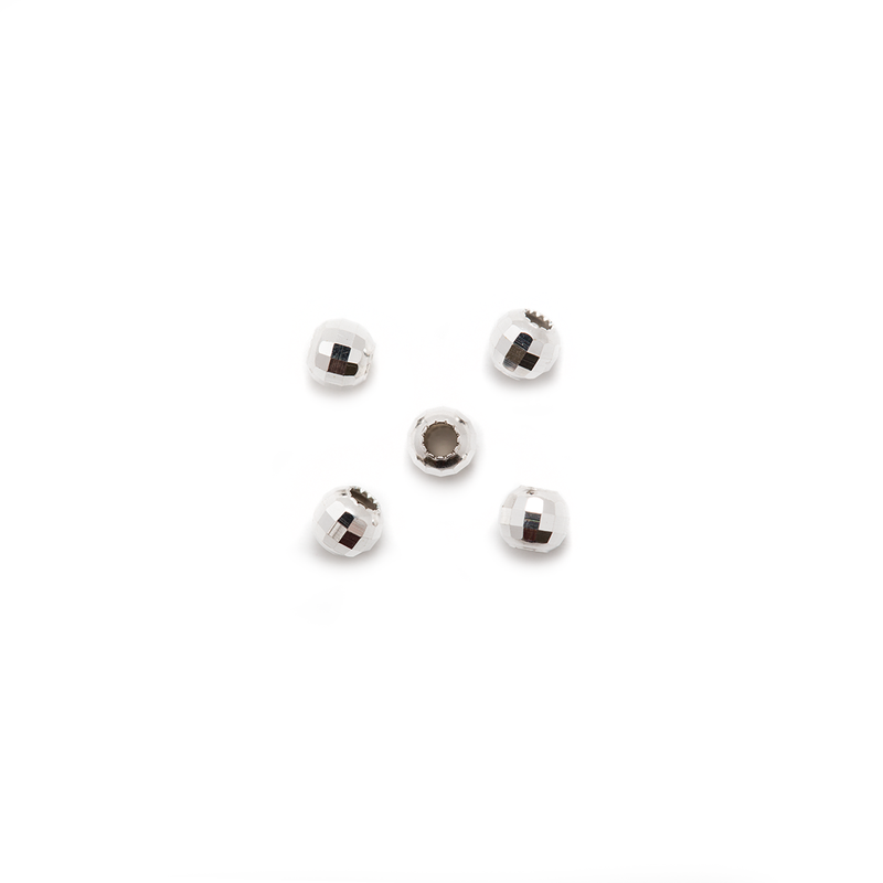 3mm Sterling Silver Round Mirror Beads