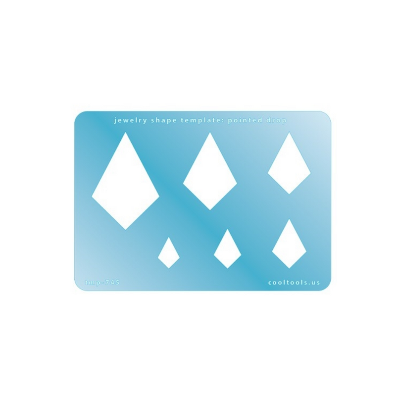 Jewellery Shape Template - Pointed Drop
