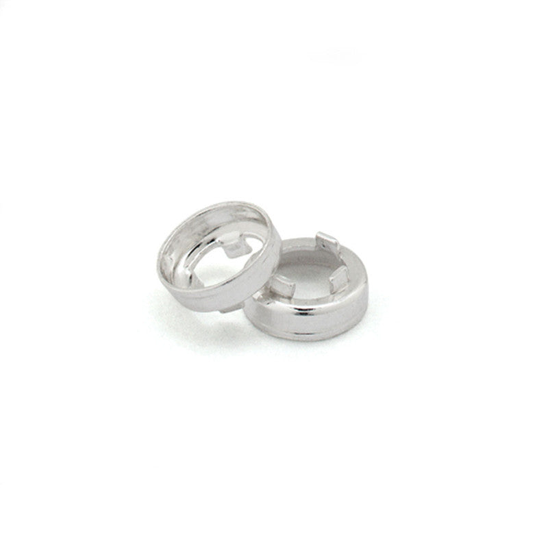 Bezel Setting - Round, Tabbed, Open Back - 3mm (Pack of 6)