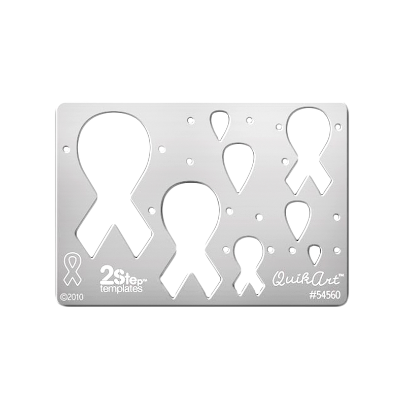 QuikArt 2-Step Template - Awareness Ribbon