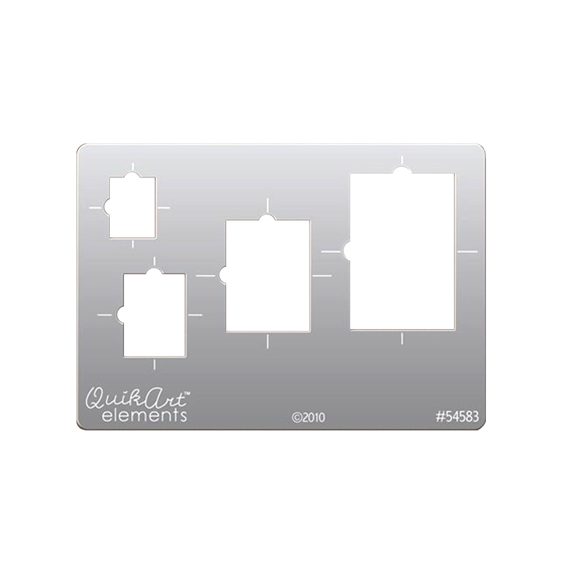 QuikArt Elements Template - Rectangles with Bail Bumps