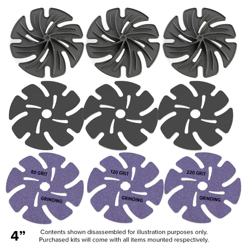 JoolTool Purple Ceramic Grinding Abrasive - 3" or 4", Flat top or Ninja Style