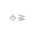 Embeddable Round Prong Setting - Silver - 4mm - 120-687074X