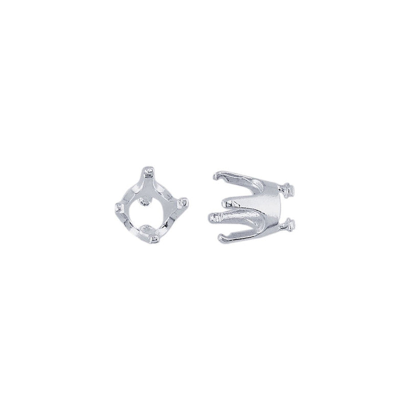 Embeddable Round Prong Setting - Silver - 4mm - 120-687074X