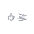Embeddable Round Prong Setting - Silver - 6mm.