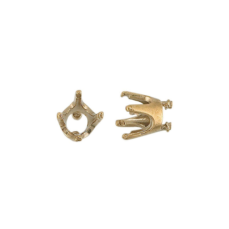 Embeddable Round Prong Setting - Bronze - 5mm - *Pack of 20*