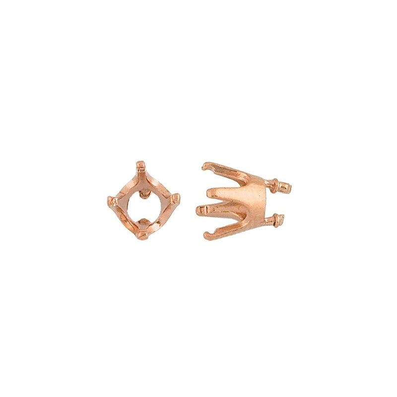 Embeddable Round Prong Setting - Copper - 4mm