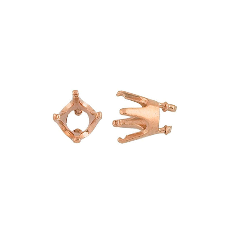 Embeddable Round Prong Setting - Copper - 5mm - *Pack of 20*
