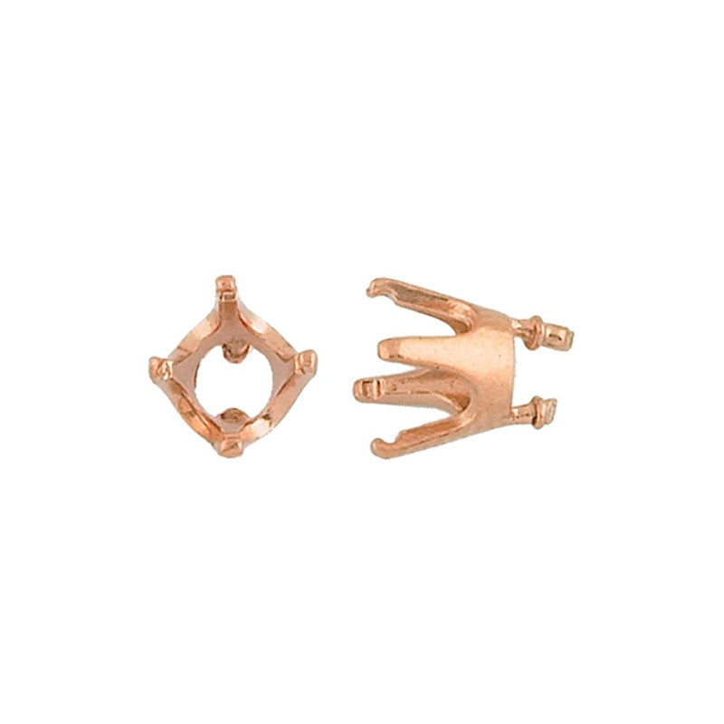Embeddable Round Prong Setting - Copper - 6mm