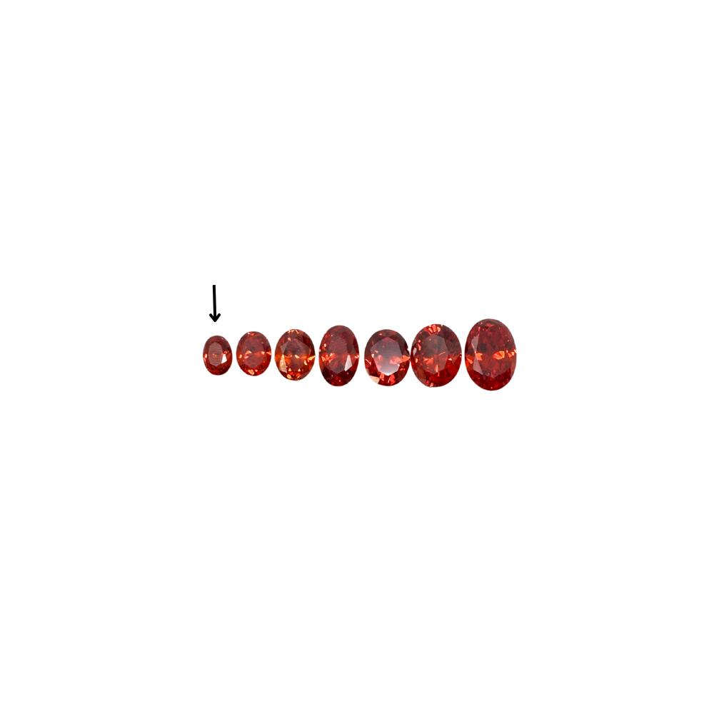 Lab Created Gemstone - Padparadscha Oval