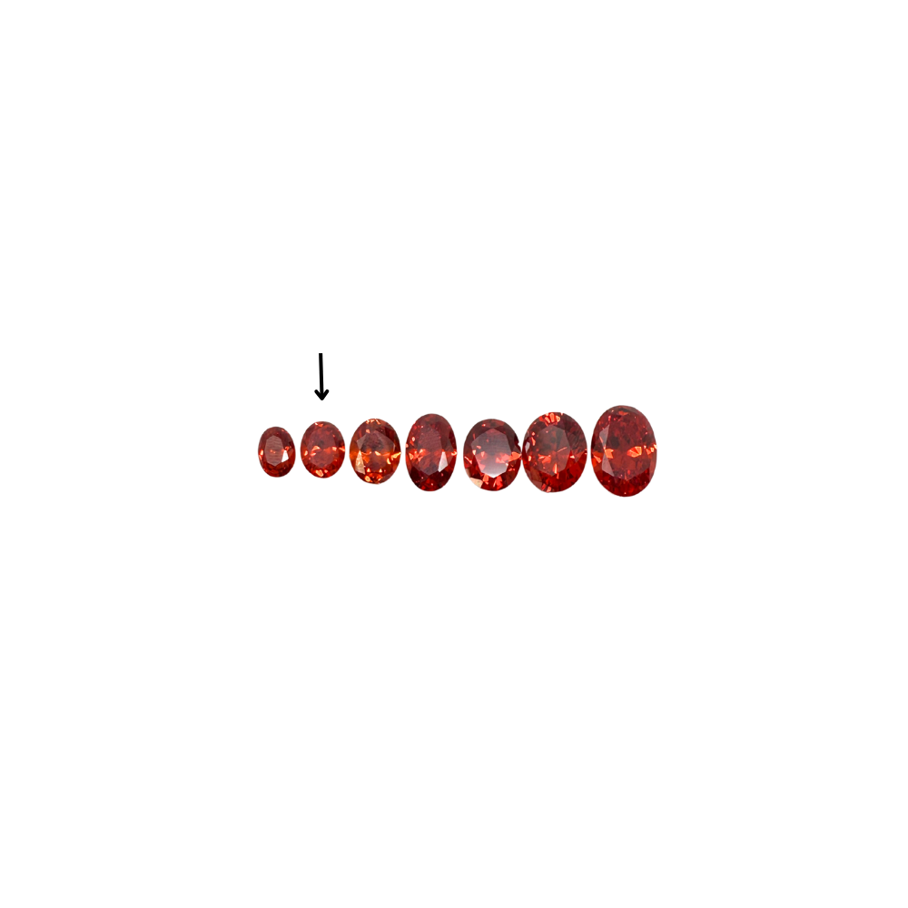 Lab Created Gemstone - Padparadscha Oval