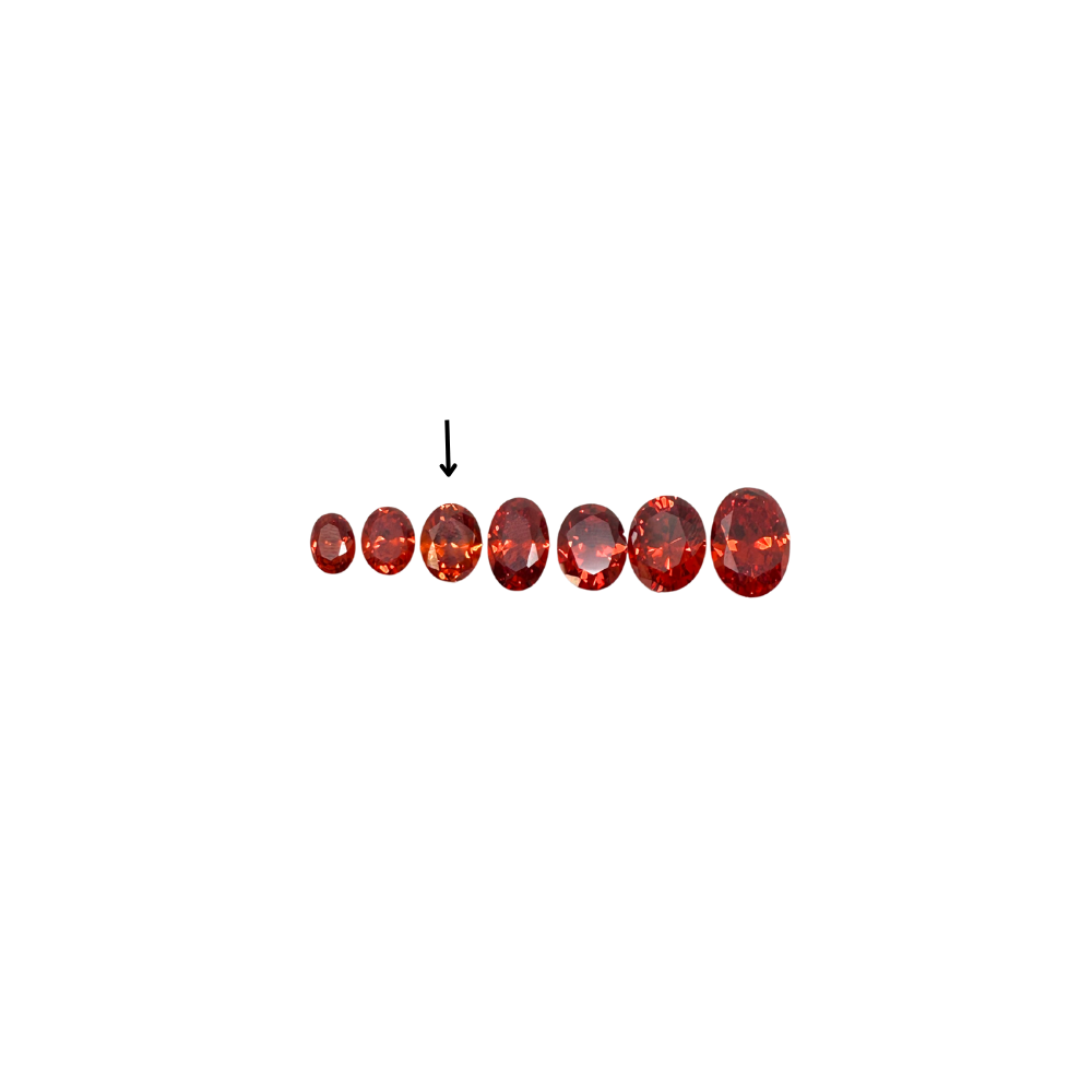Lab Created Gemstone - Padparadscha Oval