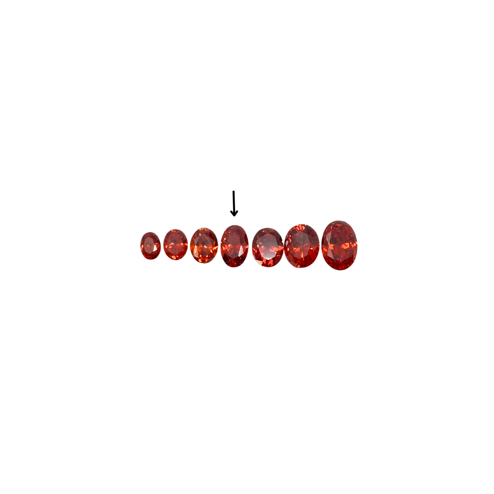 Lab Created Gemstone - Padparadscha Oval