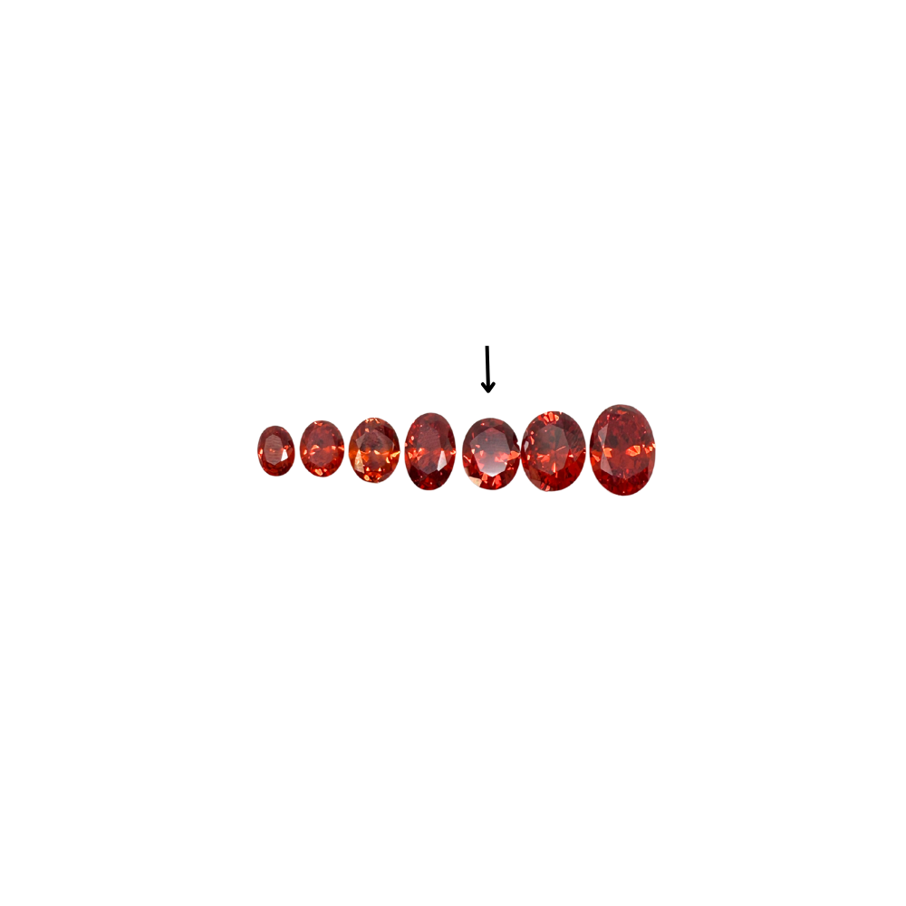 Lab Created Gemstone - Padparadscha Oval