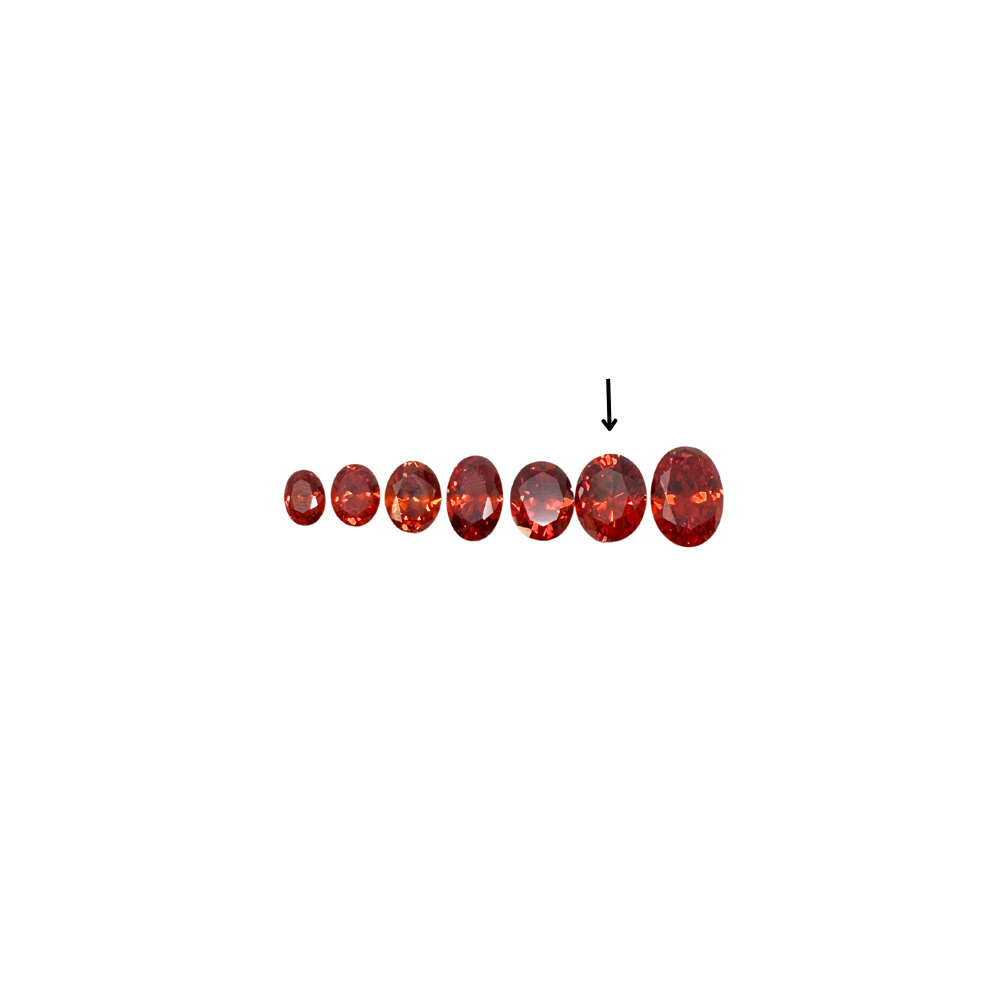 Lab Created Gemstone - Padparadscha Oval