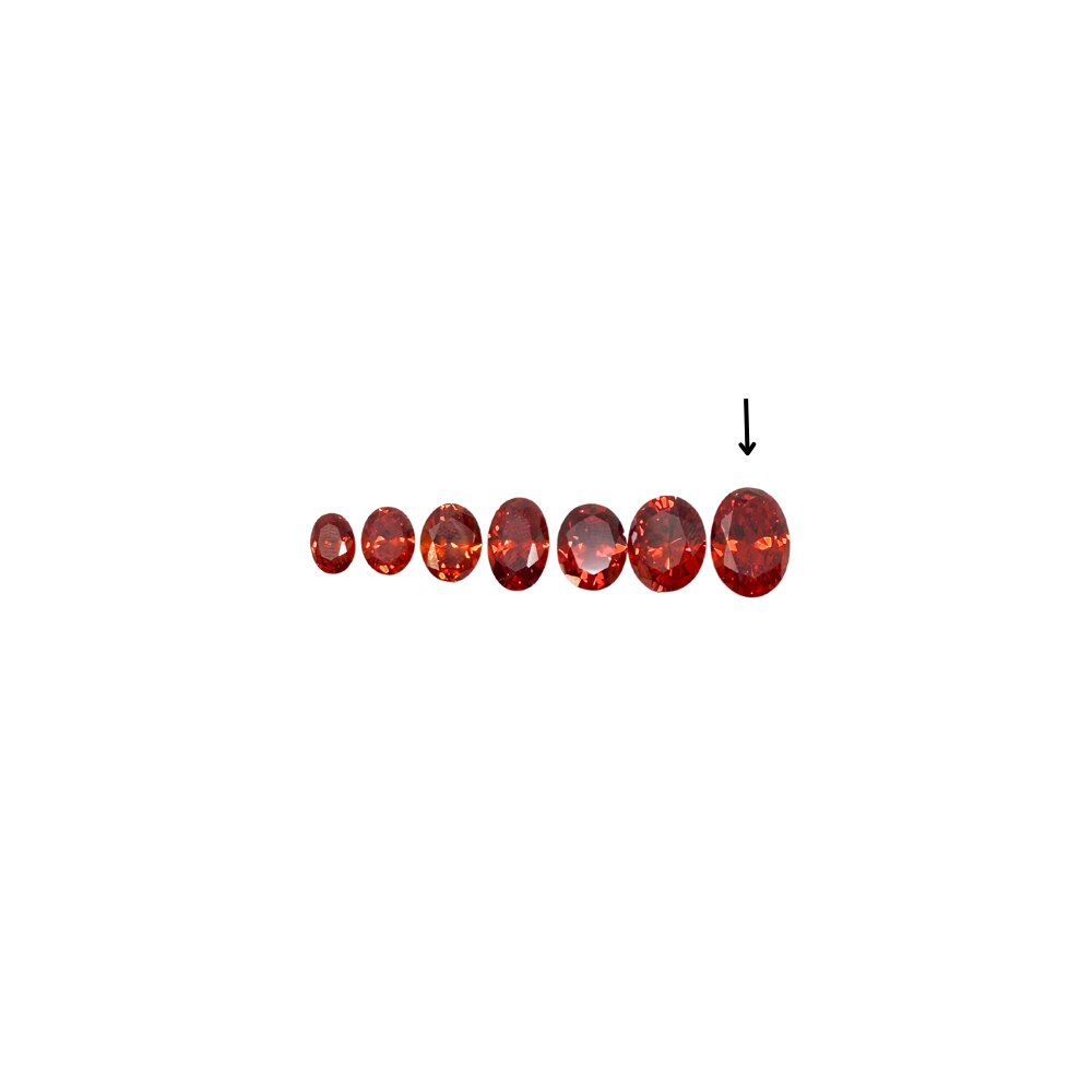 Lab Created Gemstone - Padparadscha Oval