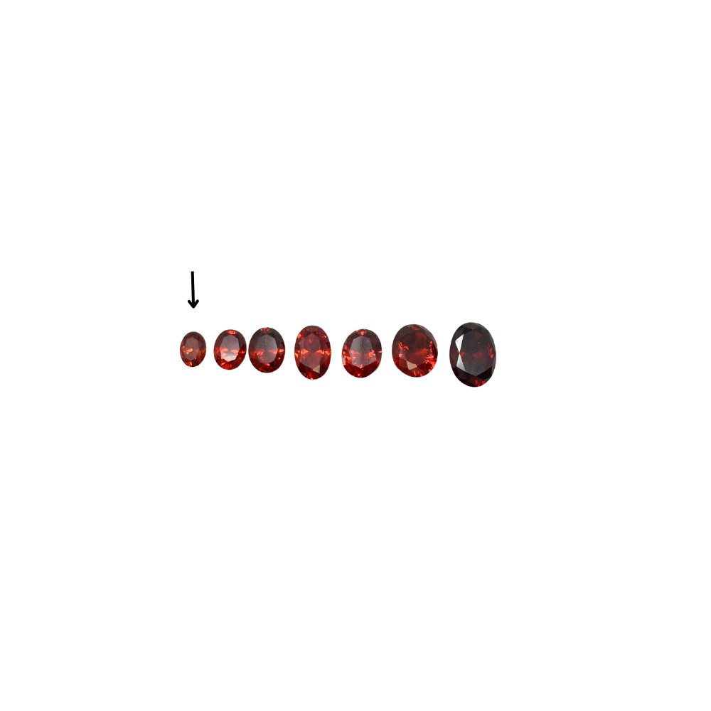 Lab Created Gemstone - Garnet Oval