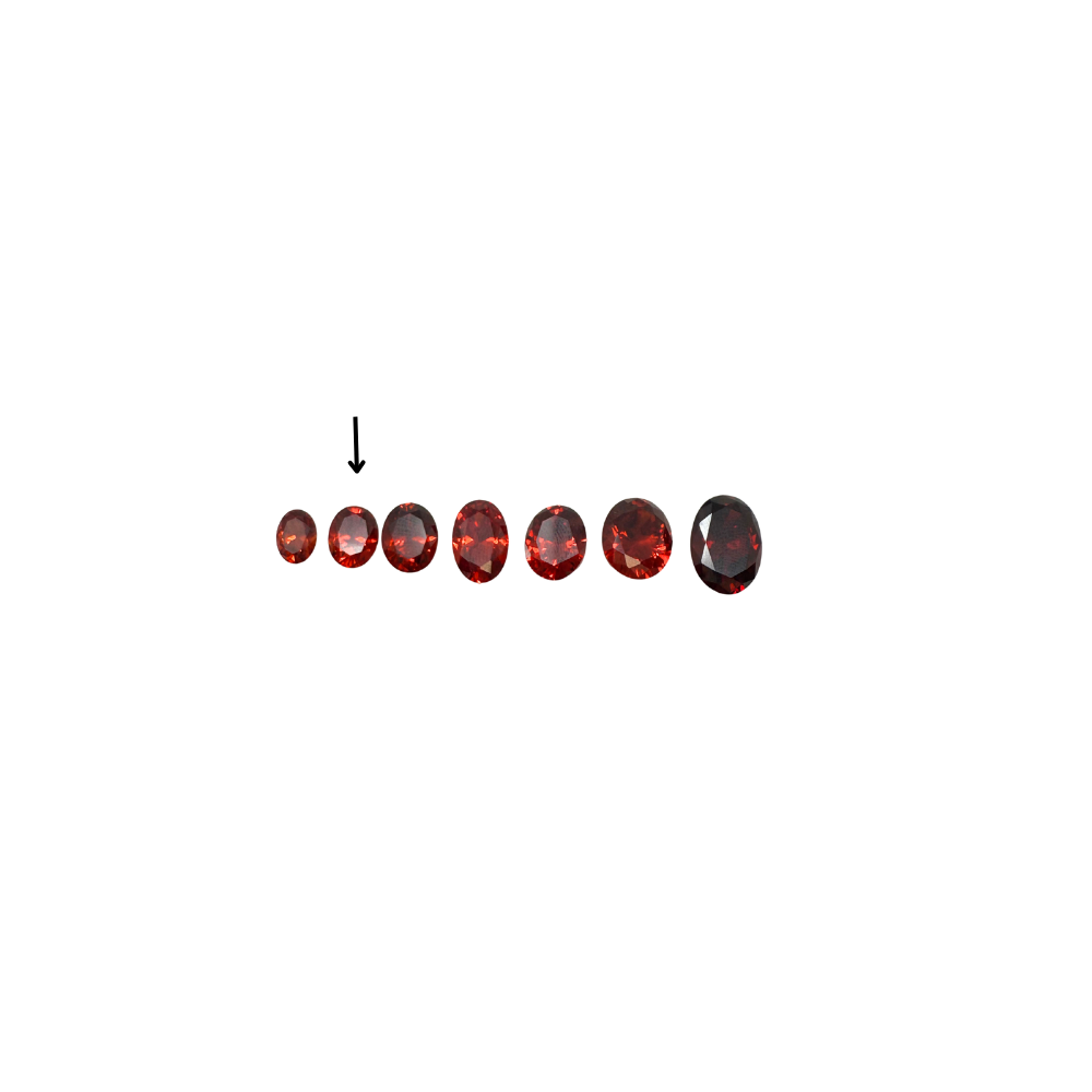 Lab Created Gemstone - Garnet Oval