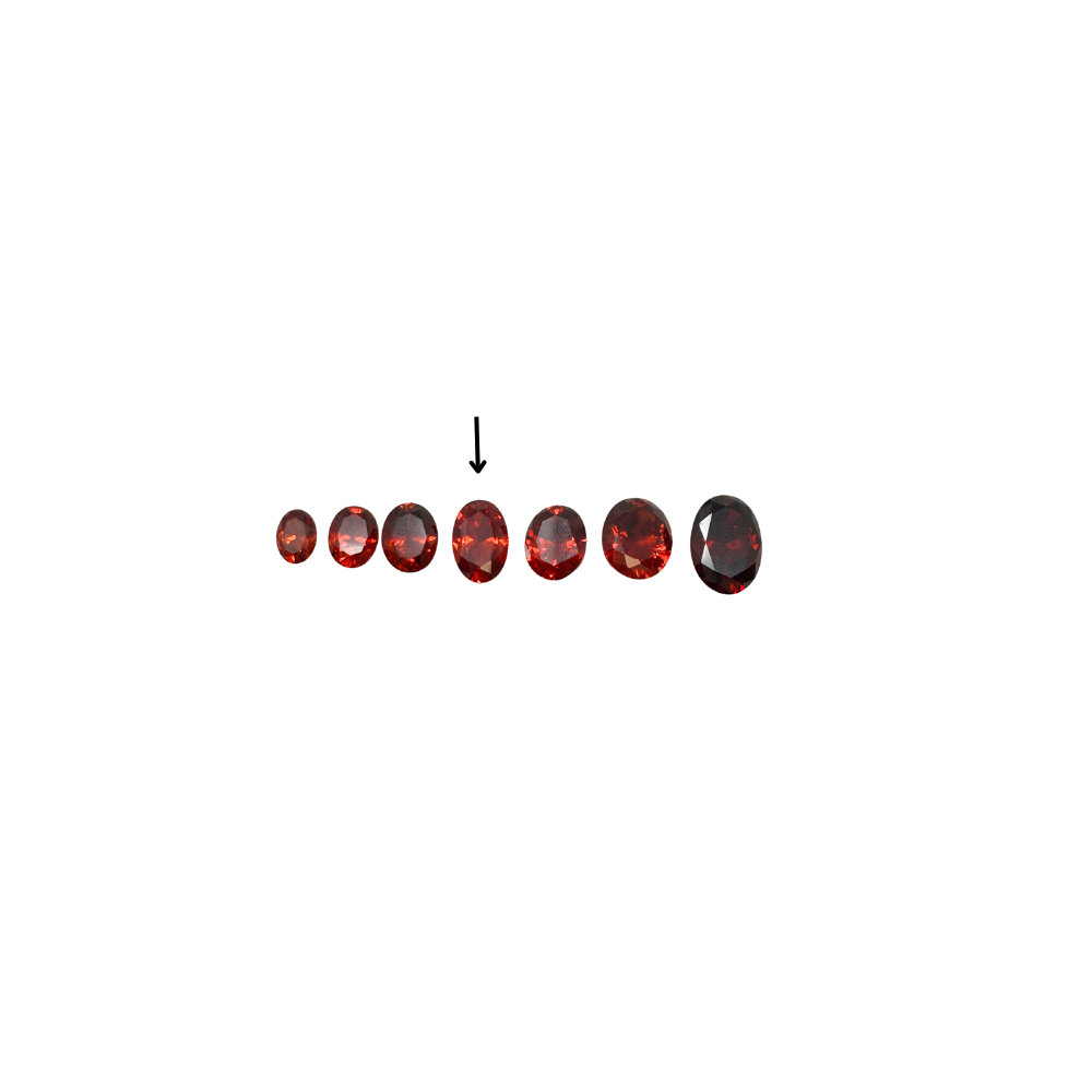 Lab Created Gemstone - Garnet Oval
