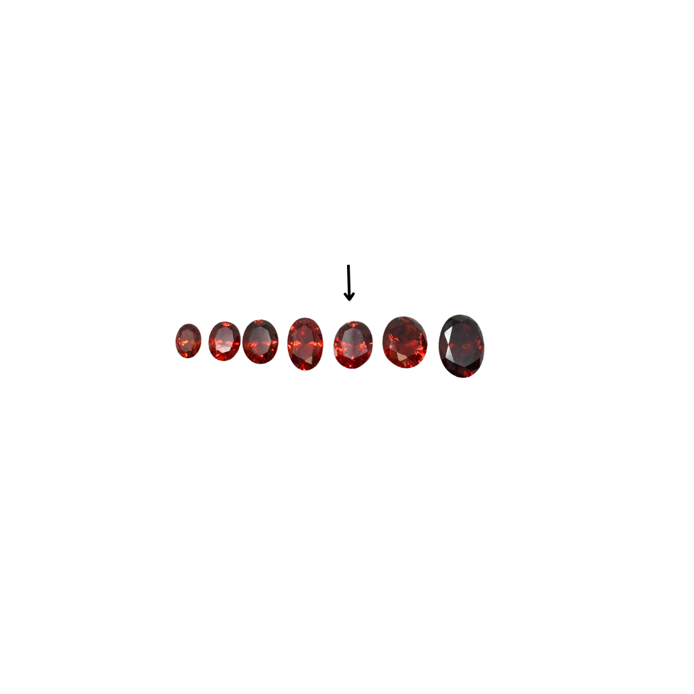 Lab Created Gemstone - Garnet Oval
