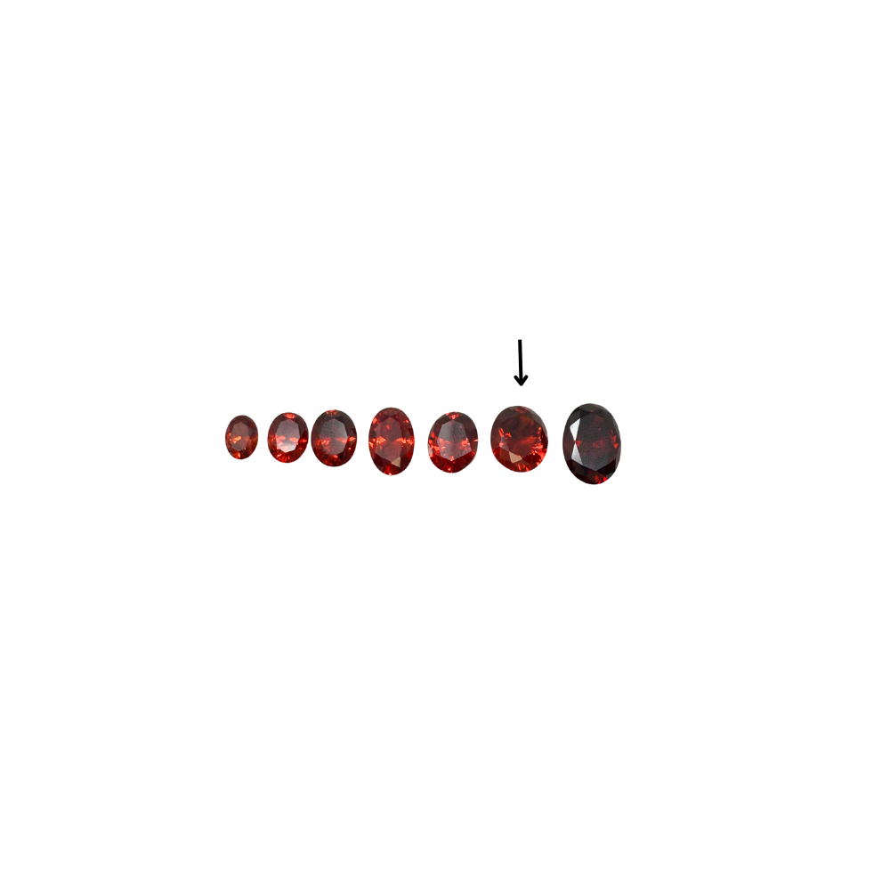 Lab Created Gemstone - Garnet Oval