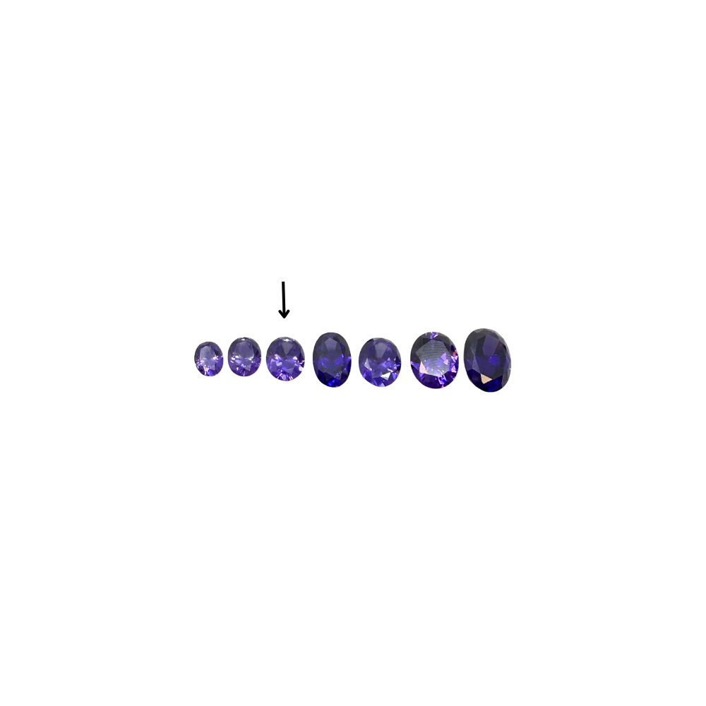 Lab Created Gemstone - Violet Oval