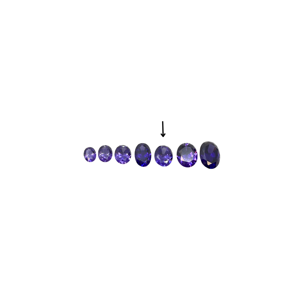 Lab Created Gemstone - Violet Oval