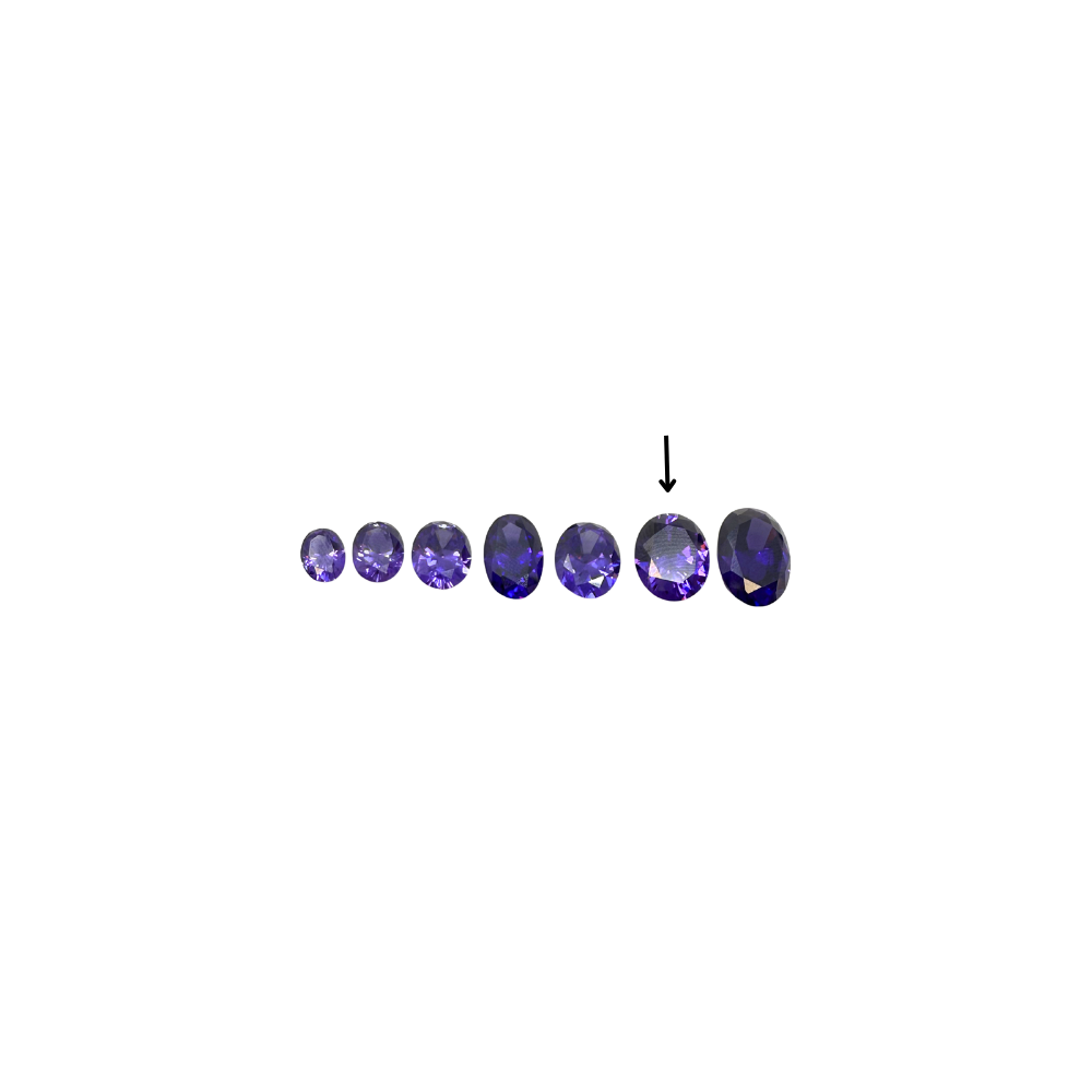 Lab Created Gemstone - Violet Oval