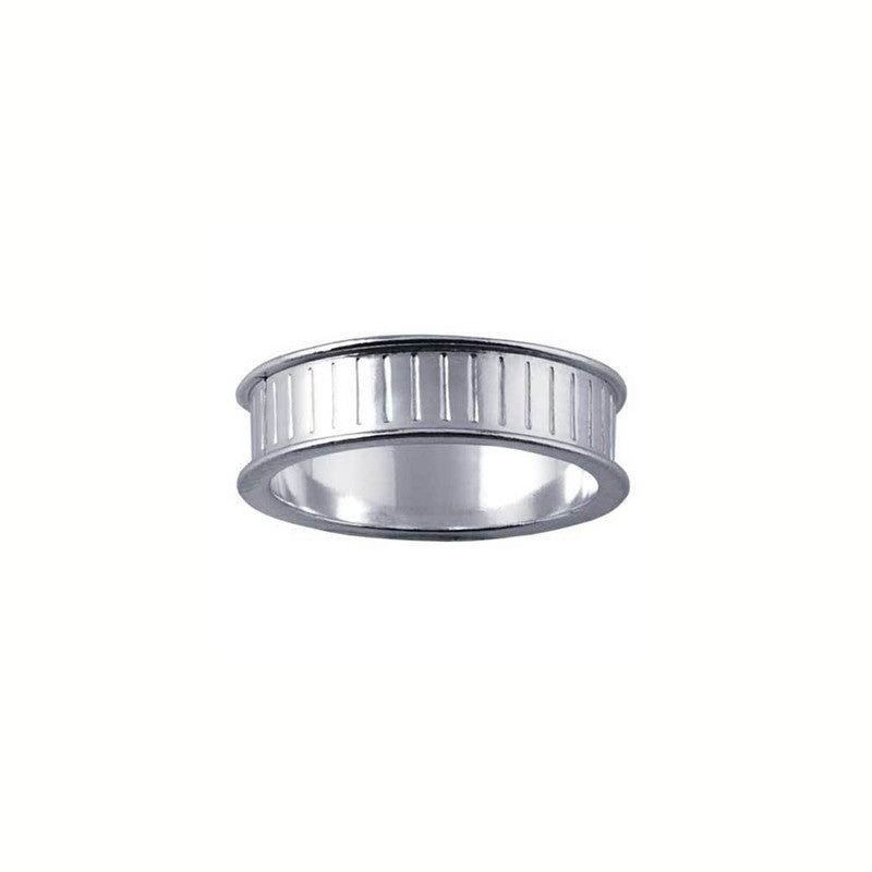 Ring Core 6mm wide - Channel - Silver - UK Size