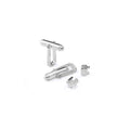 Embeddable Cufflink Set - Sterling Silver Cufflink with Fine Silver Base