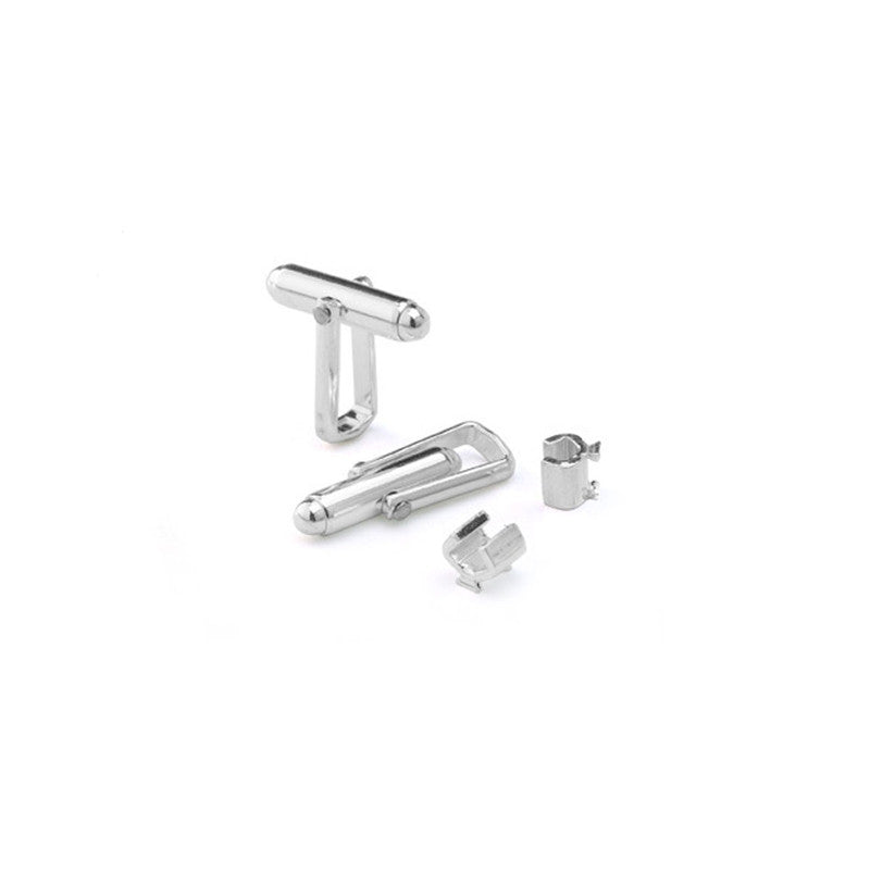 Embeddable Cufflink Set - Sterling Silver Cufflink with Fine Silver Base