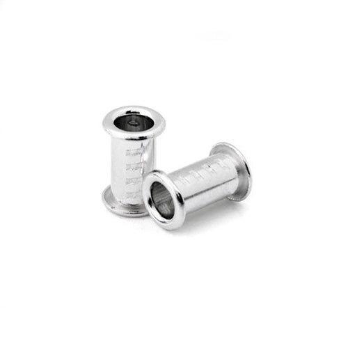 Bead Core Fine Silver Flared With Threads - 3/8" Pack of 4