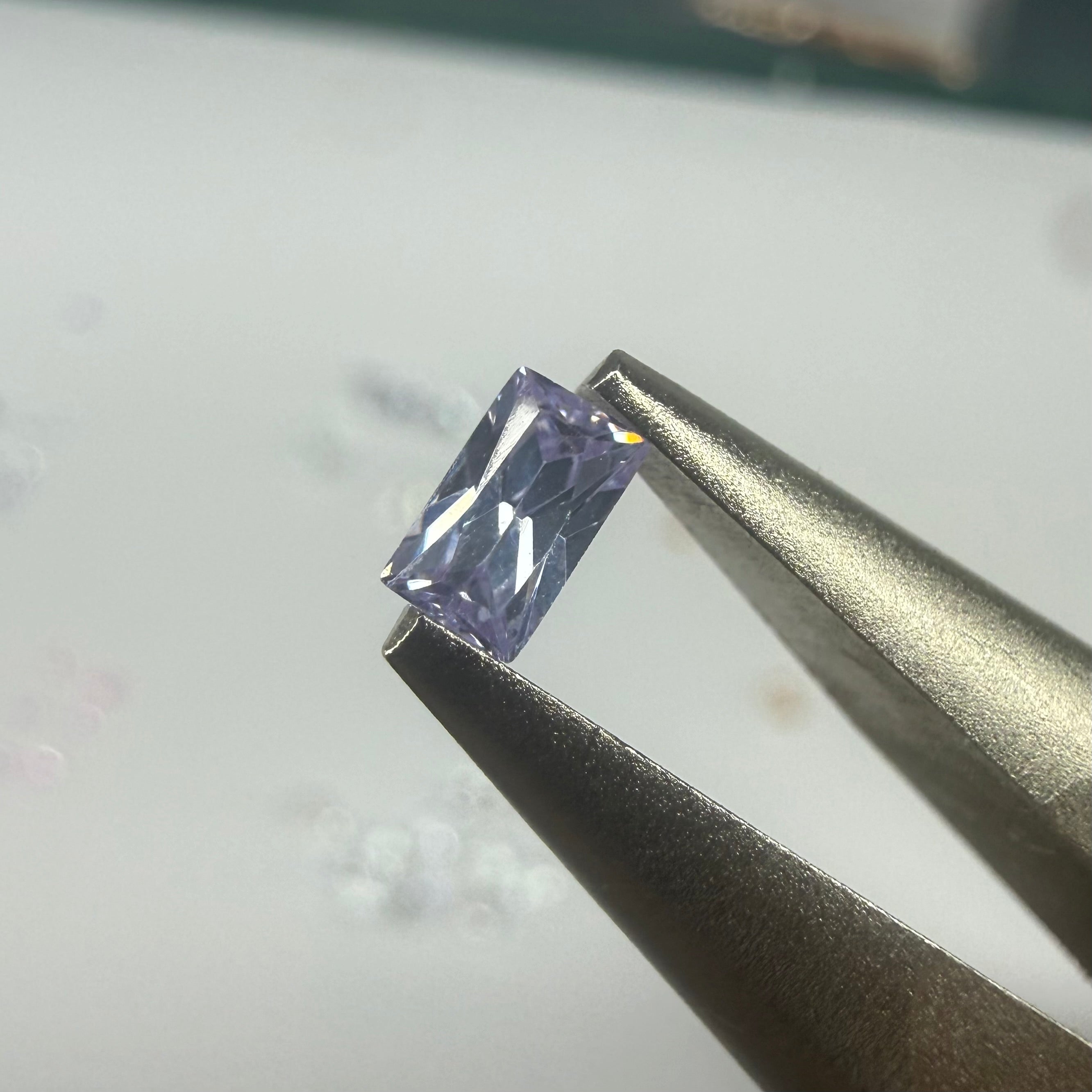 Lab Created Gemstone - Lavender Baguette