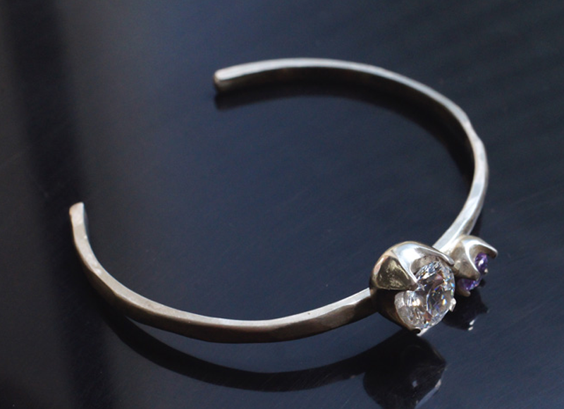 Sterling Silver bangle made with ACS 950
