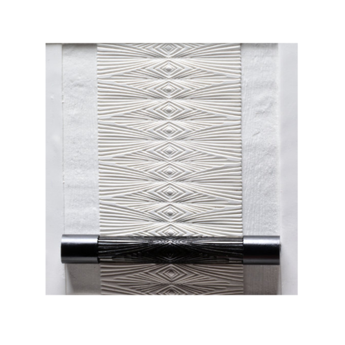 Acrylic Texture Fine Line Roller (KRFL) - Diamond - 7.5cm - Example