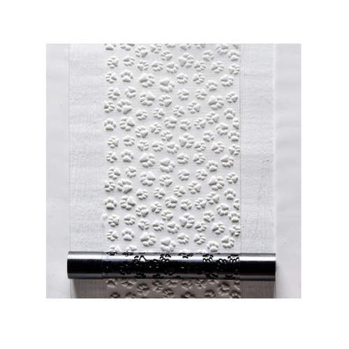 Acrylic Texture Fine Line Roller (KRFL) - Paw Prints- 7.5cm - Example