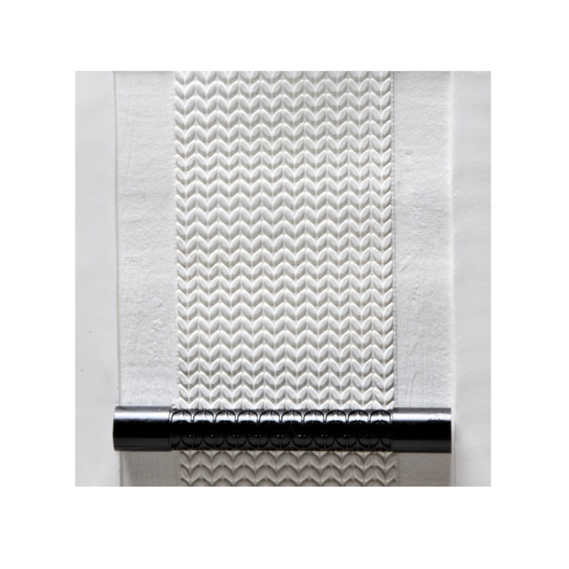 Acrylic Texture Fine Line Roller (KRFL) - Stitch - 7.5cm - Example