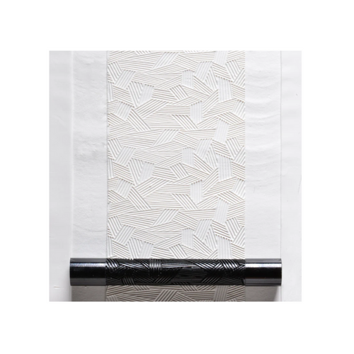 Acrylic Texture Fine Line Roller (KRFL) - Wacky Lines  - 7.5cm - Example