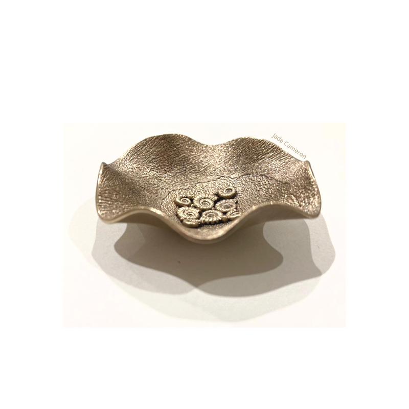 Art Clay Bronze Bowl Jade Cameron
