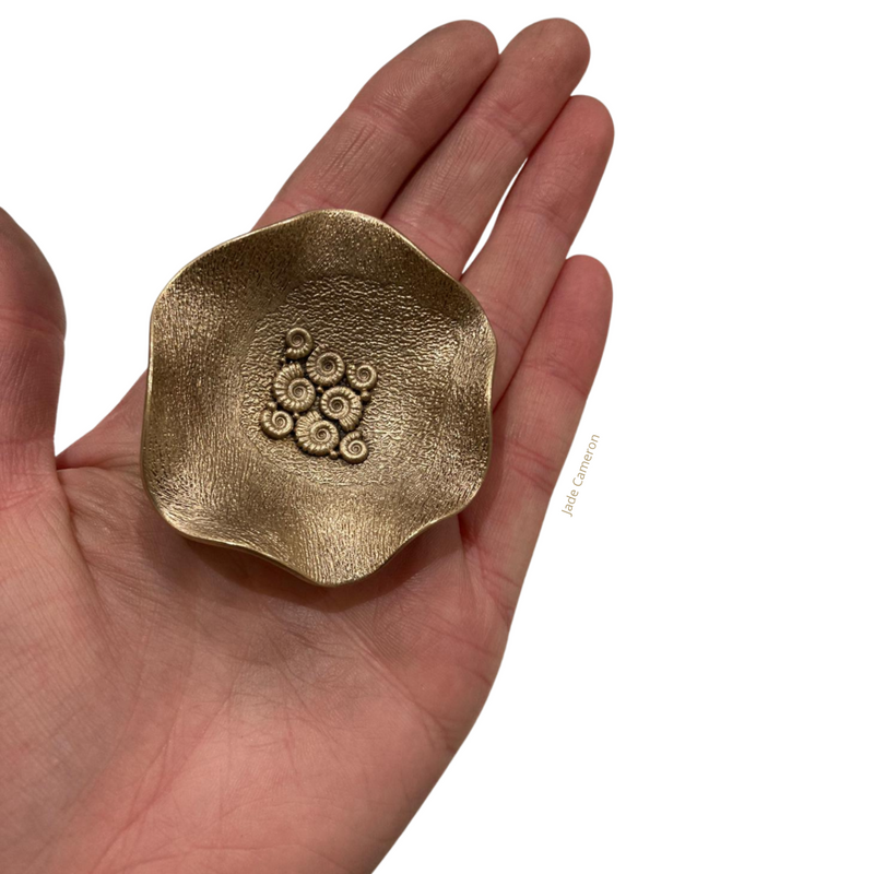 Art Clay Bronze Bowl in hand Jade Cameron