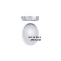 Bezel Cup Serrated Oval - Fine Silver - 14x10mm